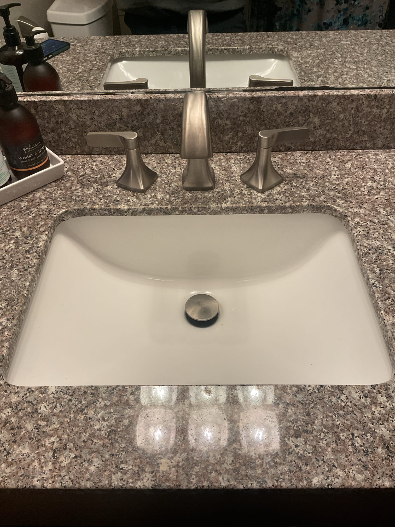 The homeowner described an odor coming from the bathroom sink when water is ran. After diagnosis we determined the overflow hole in the sink was the source of the odors. To remedy this issue we sprayed pressurized drain cleaner into the hole and observed small chunks of soap scum and other hygiene byproducts being flushed out and down the drain. After the drain cleaner we flushed the over flow out with water and repeated the same process with simple Greene degreaser and then for a 3rd and final time we flushed it out with bleach. After these steps were performed we tested for any odors and all odors are gone at this time