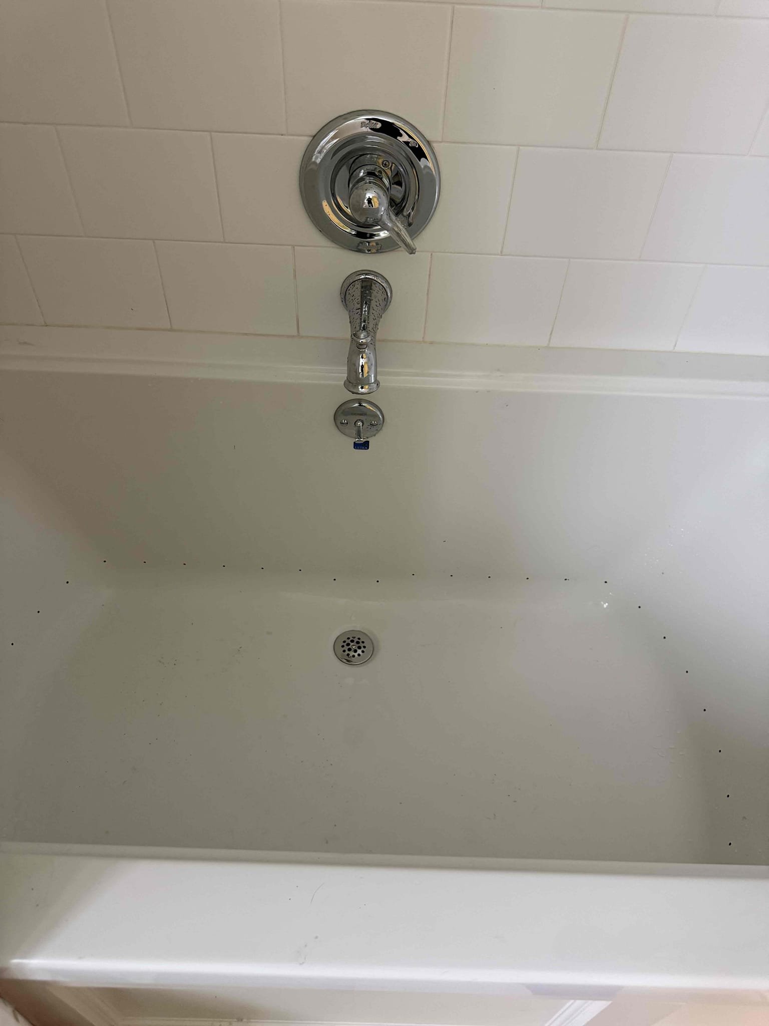 For this job, we replaced the hot and cold lavatory cartridges in the main floor bathroom as well as in the upstairs master bathroom. We also replaced two Delta 1700 series shower cartridges, one located in the upstairs master bathroom and one in the upstairs guest bathroom. During the work, we identified the source of the leak the customer was experiencing as the tub waste and overflow assembly, which was replaced to resolve the issue. In addition, we installed and securely mounted a new ST12 thermal expansion tank on the main domestic water line. All repairs were completed and the plumbing system was tested to confirm proper operation with no leaks present.