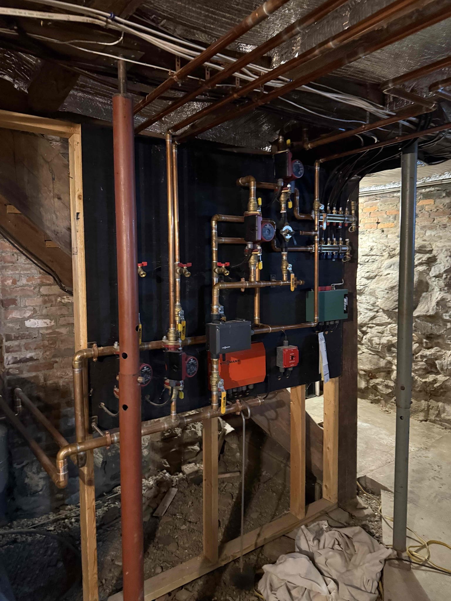 The customer reported that the kitchen was not heating properly. Upon inspection, I found that the circulator serving the radiant manifold was not circulating water and had failed.

The circulator was replaced, and all associated zones were purged. A significant amount of debris was removed during the purging process. After completion, the zones were circulating correctly and are now returning hot water.