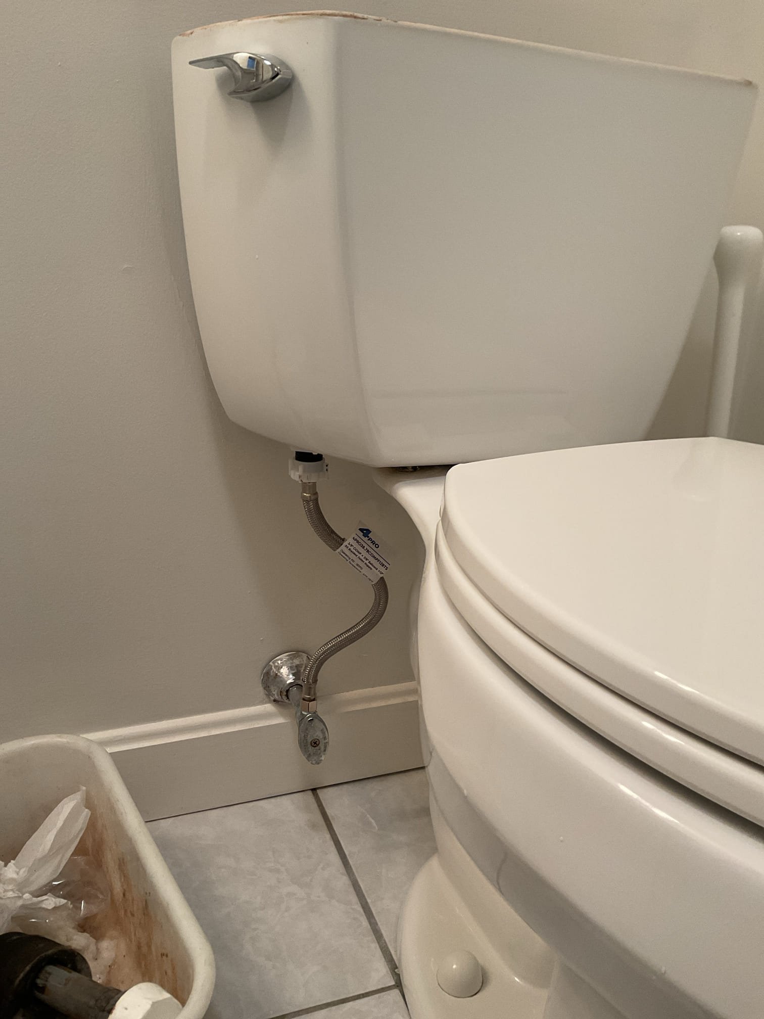 Upon arrival customer had a toilet that was intermittently not filling. Customer would have to jiggle the fill valve to get it to work. 

I removed the fill valve and supply line and replaced it with a new Fluidmaster fill valve. I tested the function on the fill valve and toilet and found that the valve was functioning properly with no leaks present at the time of the service. 

I also adjusted the position of the chain in the toilet handle in the downstairs toilet to allow ease of function. 
