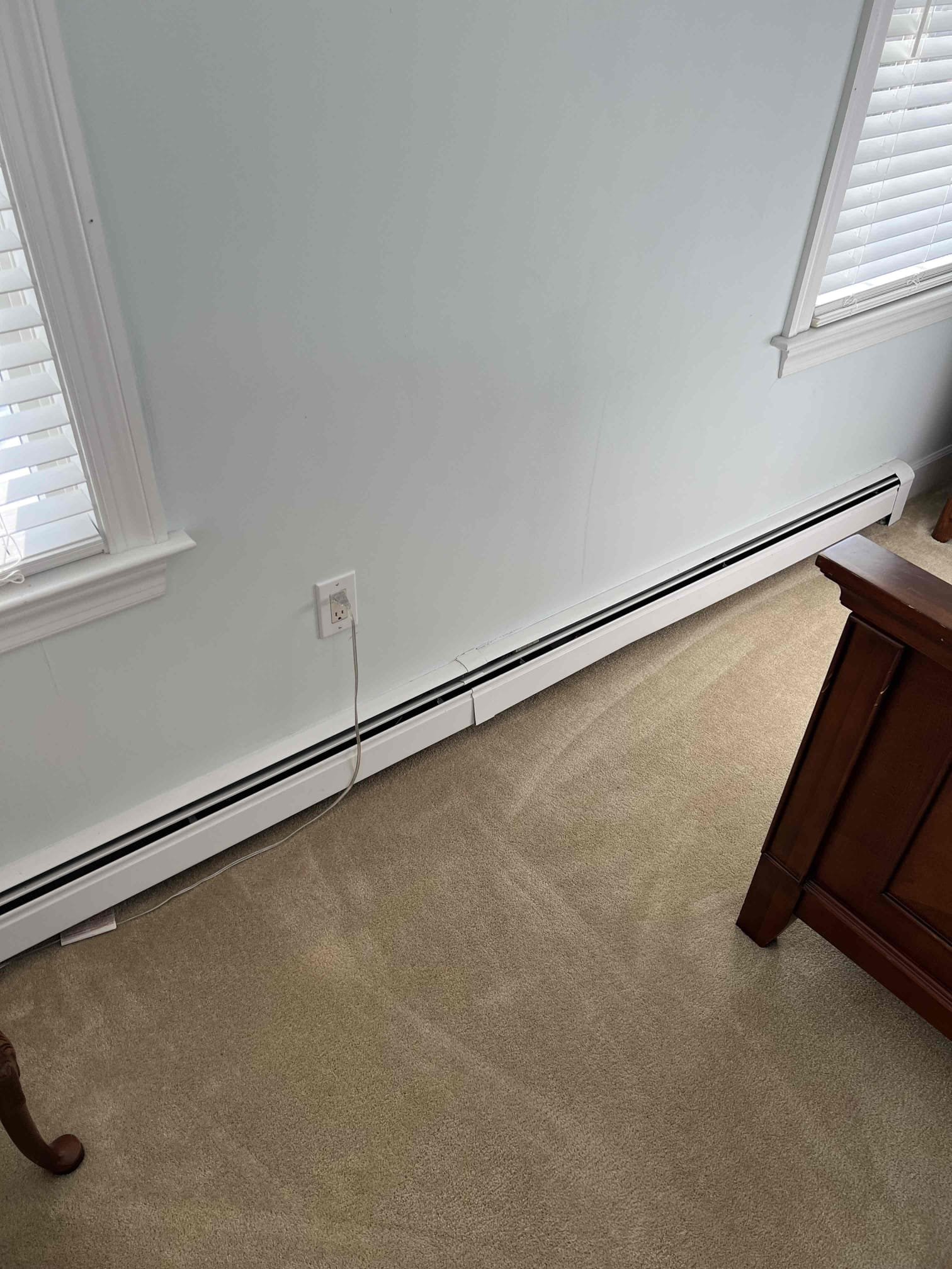 Arrived on site to investigate no heat in the den and upstairs bedrooms. Verified that both thermostats were calling and identified the circulators serving each zone. Tested both circulators and found that the den circulator had a high amp draw, while the bedroom circulator tested within normal range. Replaced the circulator for the den and verified proper operation.

The upstairs bedroom zone appears to be frozen, as there is no water flow. The piping is PEX and runs into a locked closet and then through the exterior walls upstairs. Access would need to be cut by a contractor to locate and address the frozen section of piping.