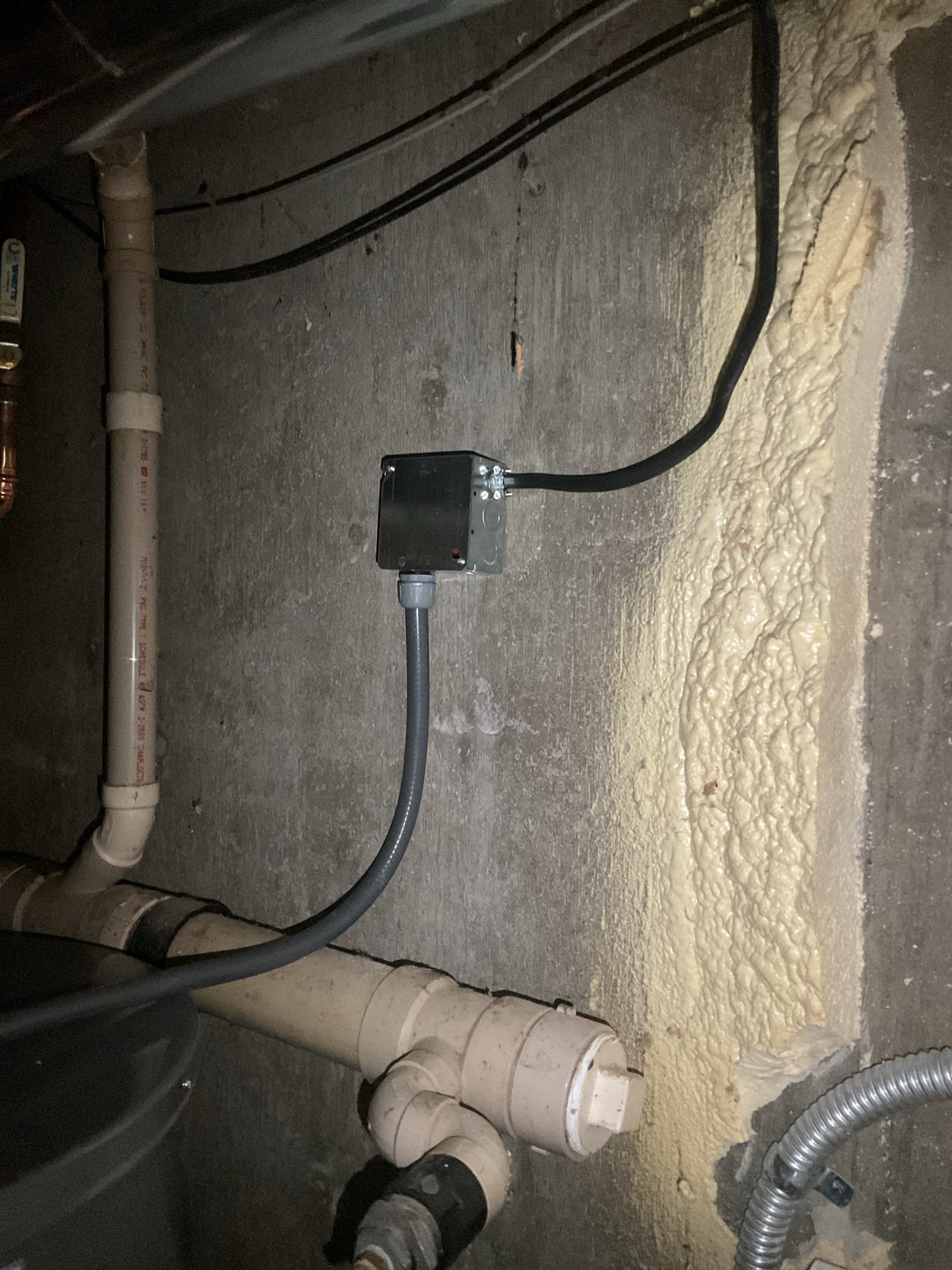 The existing 40-gallon water heater was found to be failing and no longer operating reliably. It was replaced with a new 50-gallon Rheem water heater to restore dependable hot water, improve efficiency, and ensure safe, consistent performance. We installed a 4 year warranty extension kit, to extend the factory warranty to 10 years total. As part of the installation, a new electrical box was installed on the wall and properly sealed with a watertight connection to protect the electrical components and meet safety standards. A mixing valve was installed on top of the water heater and set to 4.5 which is equivalent to 120 degrees Fahrenheit, this is Vermont’s anti scolding temperature. All work was inspected for leaks, and functionality. At this time there are no leaks, and the water heater is operating as it should.