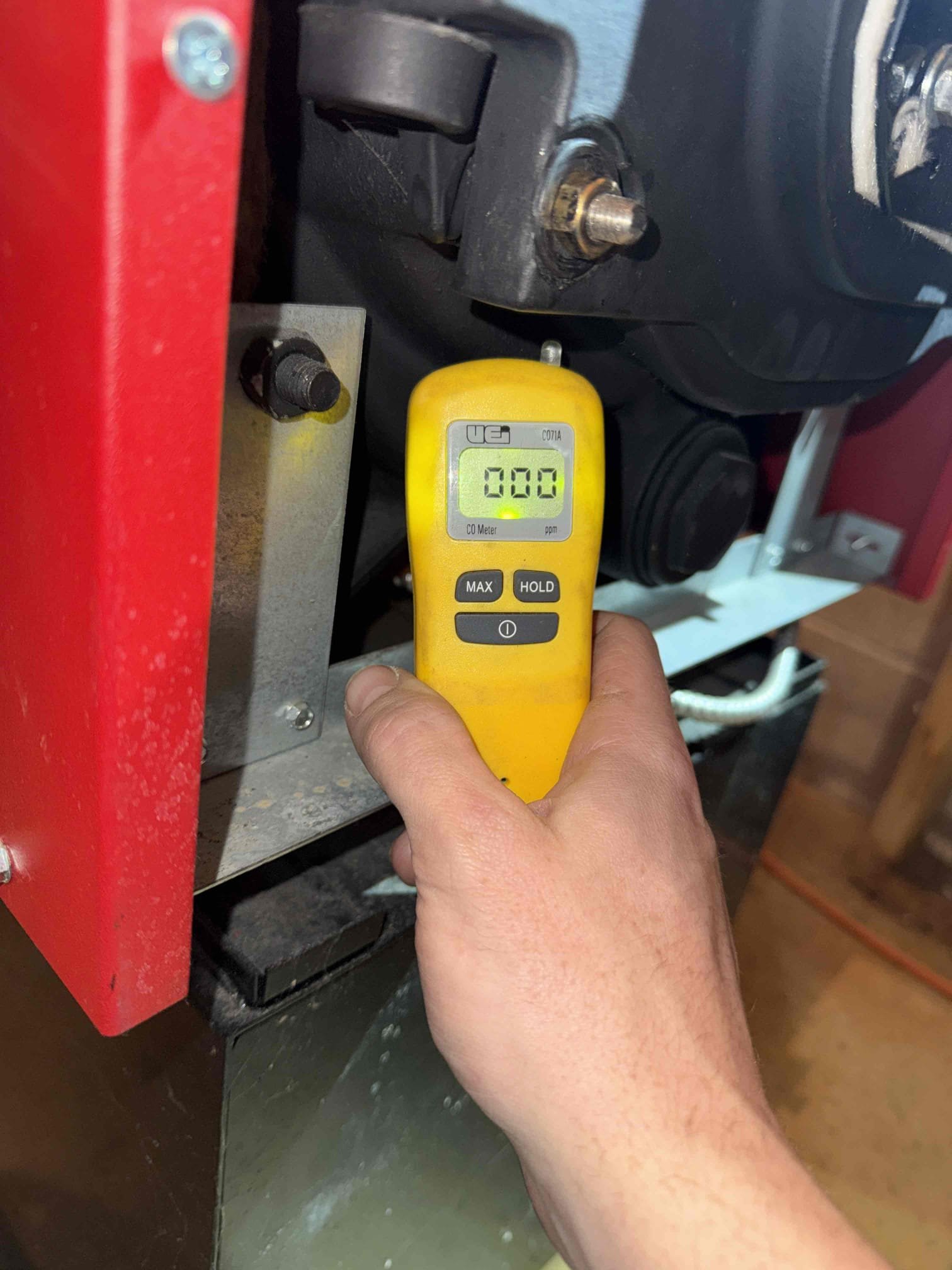 Removed and replaced the insulation board on the Trio oil-fired boiler. Installed a new insulation board and replaced the door rope gaskets to ensure proper sealing and efficient operation. Performed a post-repair combustion analysis and verified combustion readings were within manufacturer specifications. Checked the boiler door area for carbon monoxide leakage; none detected. Unit is operating properly at this time.