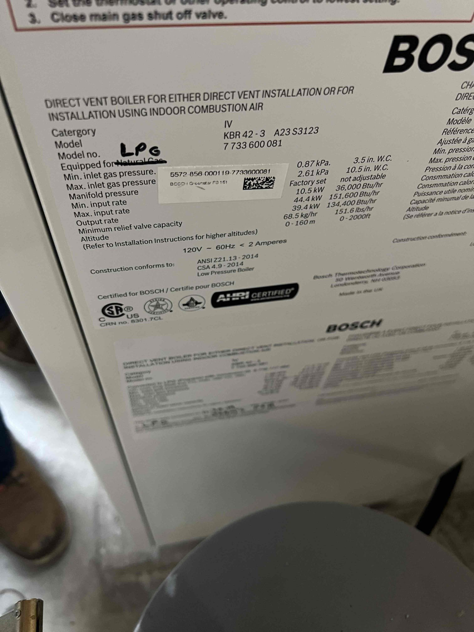 Arrived onsite to investigate no heat in two zones on a Bosch propane boiler. The boiler was running upon arrival but was set to Eco mode, which reduces operating temperature. Due to the subzero temperatures we have been experiencing, Eco mode was turned off.

The customer reported that the living room and second-floor zones were not heating properly. The living room thermostat was found to be intermittent. The zone valve serving the second-floor zone had an indicator light that would go out when the zone was calling for heat.

With the customer’s approval, I replaced two thermostats and the second-floor zone valve. Verified proper operation, and the system is working properly at this time. Emailed estimates to perform an annual tune-up.