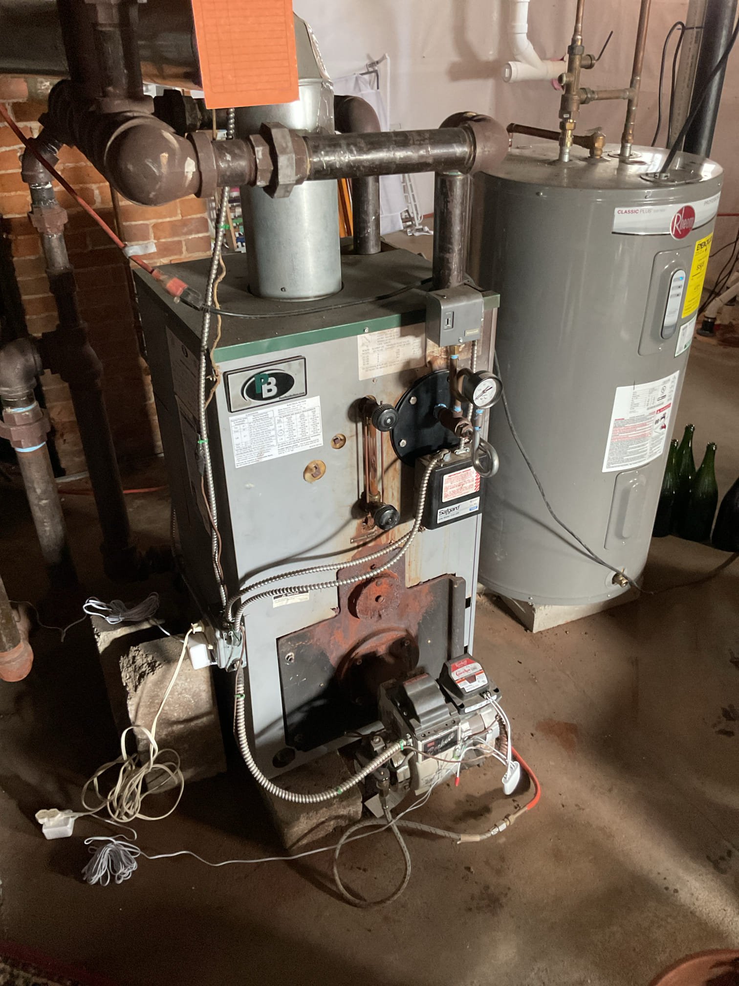 For this job, we arrived to inspect a reported leak and determined that the source was coming from the baseboard heating system. Due to the presence of a steam boiler and the nature of the issue, an oil technician will be required to further inspect and evaluate the heating system. Water was safely turned back on to the home, and the affected heating zone along with the water feed to the boiler were shut off to prevent further leakage until proper repairs can be made.