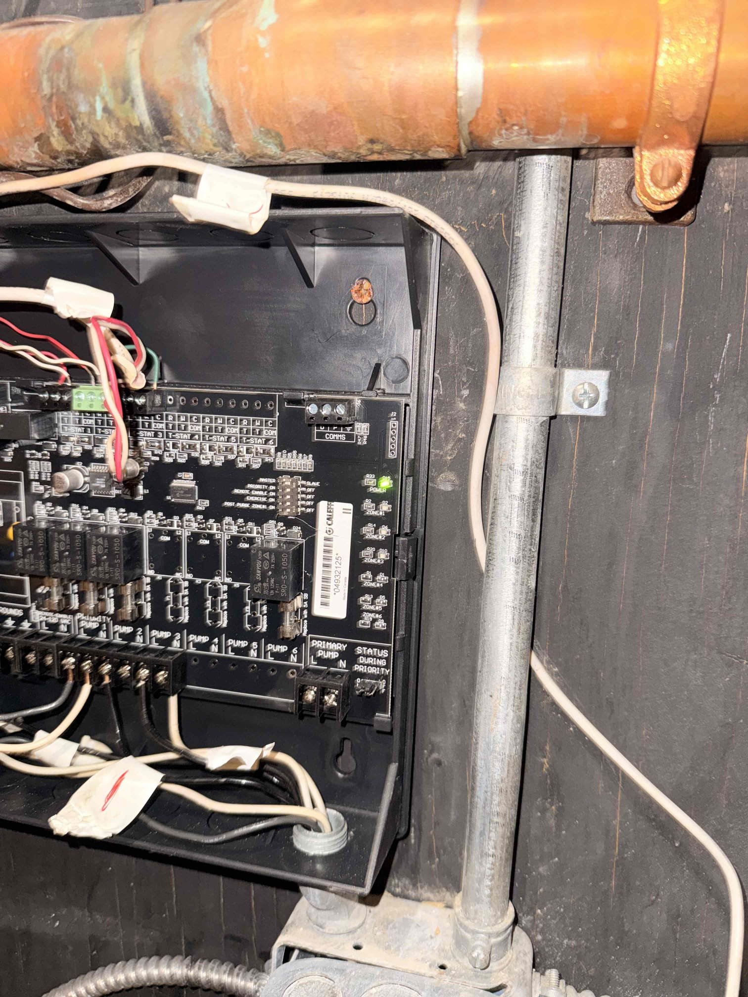 Upon arrival at the customer’s residence, the customer reported the zone was overheating when the thermostat was not asking for heat, we inspected the existing Google Nest thermostat. The wiring was disconnected and reconnected to test whether the zone would activate; the zone did not respond. We then removed the Google Nest thermostat from the first floor and installed it in place of the original thermostat serving the affected zone. After wiring was completed, the zone activated and operated correctly. This confirms the original thermostat is faulty. The customer will need to replace the Google Nest thermostat for that room.