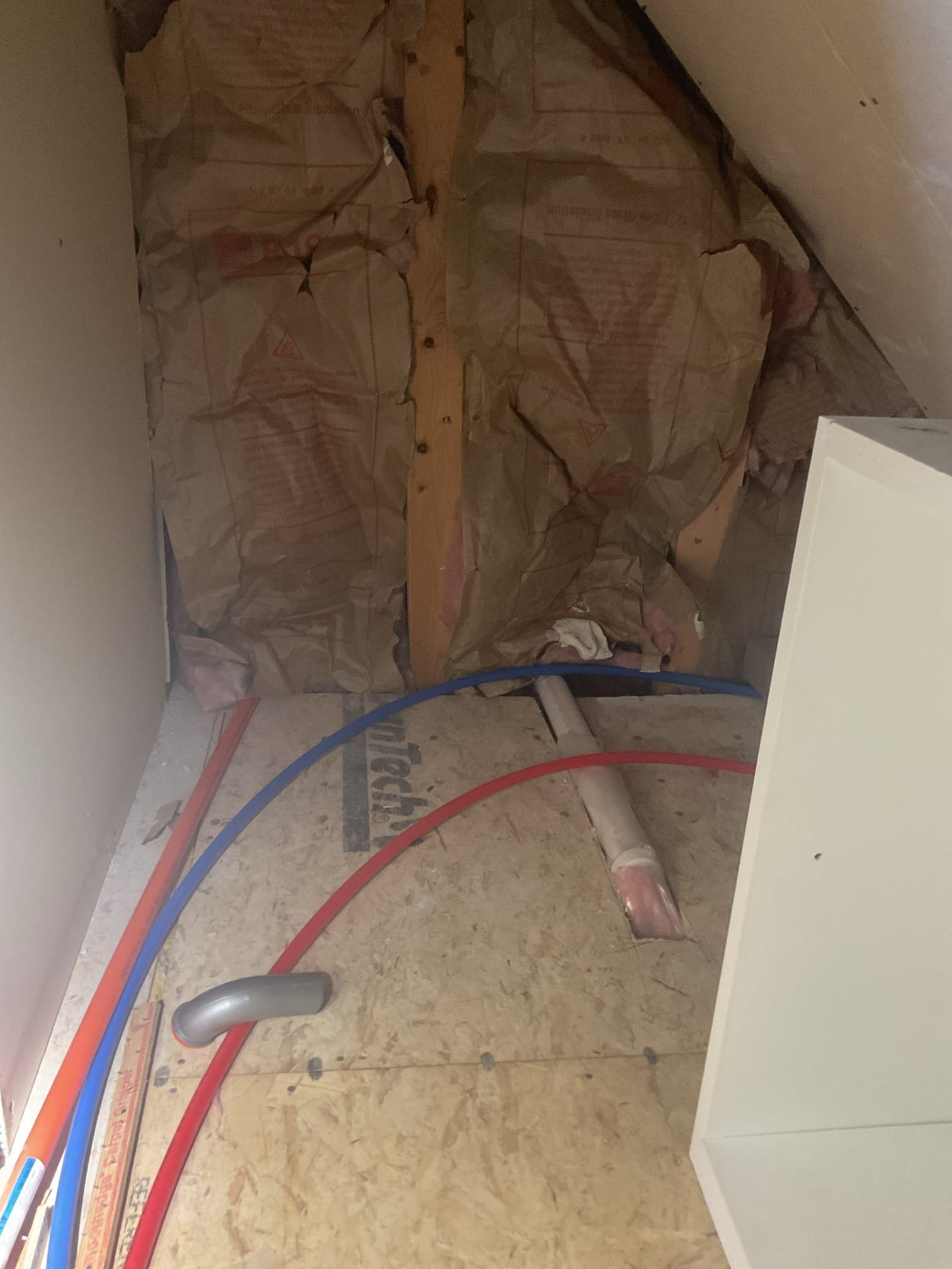 For this job I met with the homeowners to discuss the proposed second floor bathroom installation. Another contractor had previously started the installation of the pvc drainage and pex water supply pipes. After further investigation, some of the connections that were made are not approved under the VT State plumbing code. In order to complete the project, a number of connections will have to be replaced. For example, rubber fernco fittings were used within the ceiling/floor assembly and sanitary tee fittings were used instead of a directional wye combo fitting. Estimates may be sent via email. The homeowners were going to discuss the next steps amongst themselves and a phone conversation will be scheduled to determine the next steps. 