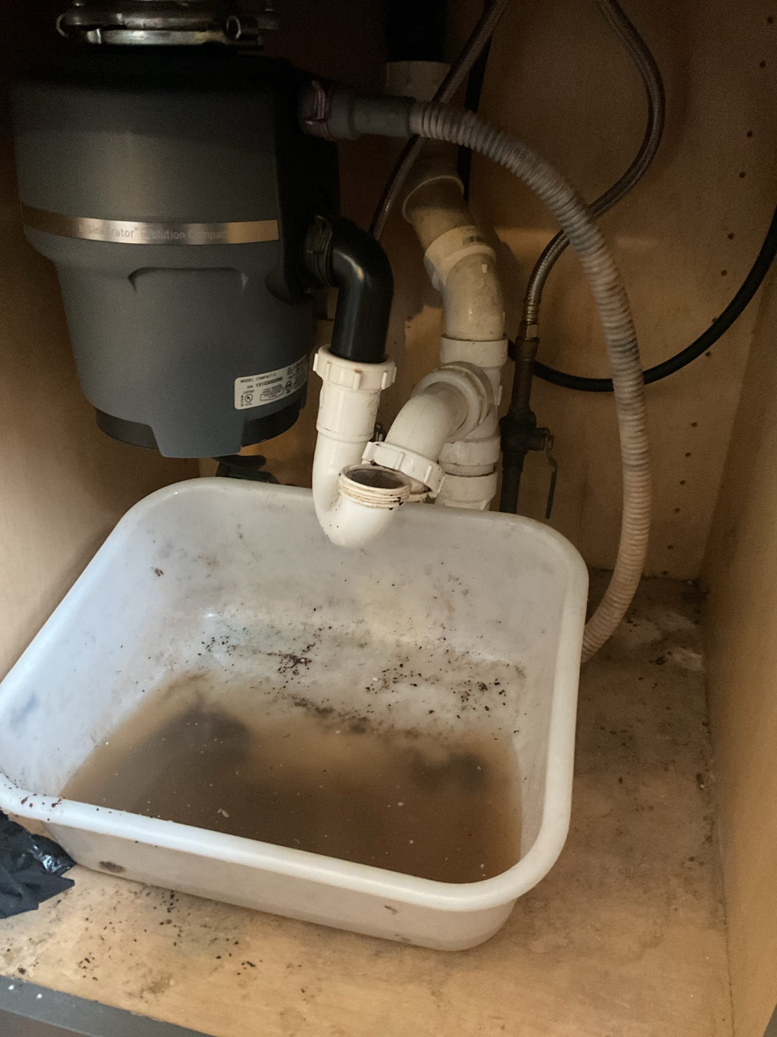 Customer had a backed up kitchen drain. Upon inspection I found several leaks, back pitched drainage, and several non code compliant connections. This was the reason for the backed up line. I tested the fixtures down line of the kitchen sink and found that they were draining fine, implying that the issue was not a main drain backup. 

I made an estimate for a complete replumb of the drain and a membership to Jerm’s Home Care Club. Customer signed off on both and work will be done Monday. 
