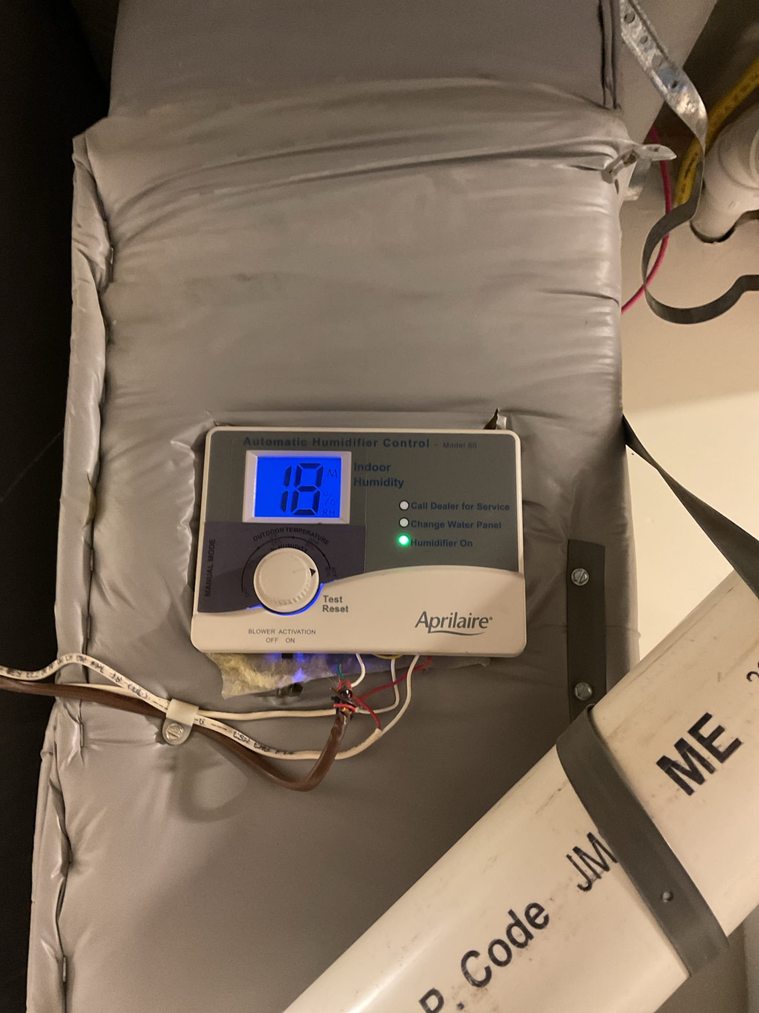 Arrived on site to replace failed solenoid valve on the humidifier. Turned water supply off and removed the old valve. We then installed the new valve and connected the water lines. We then wired it up and tested operation. Humidifier seems to be operating properly. We started at 17% humidity and when we were leaving it was up to 19-20%.

Thank you for your business!