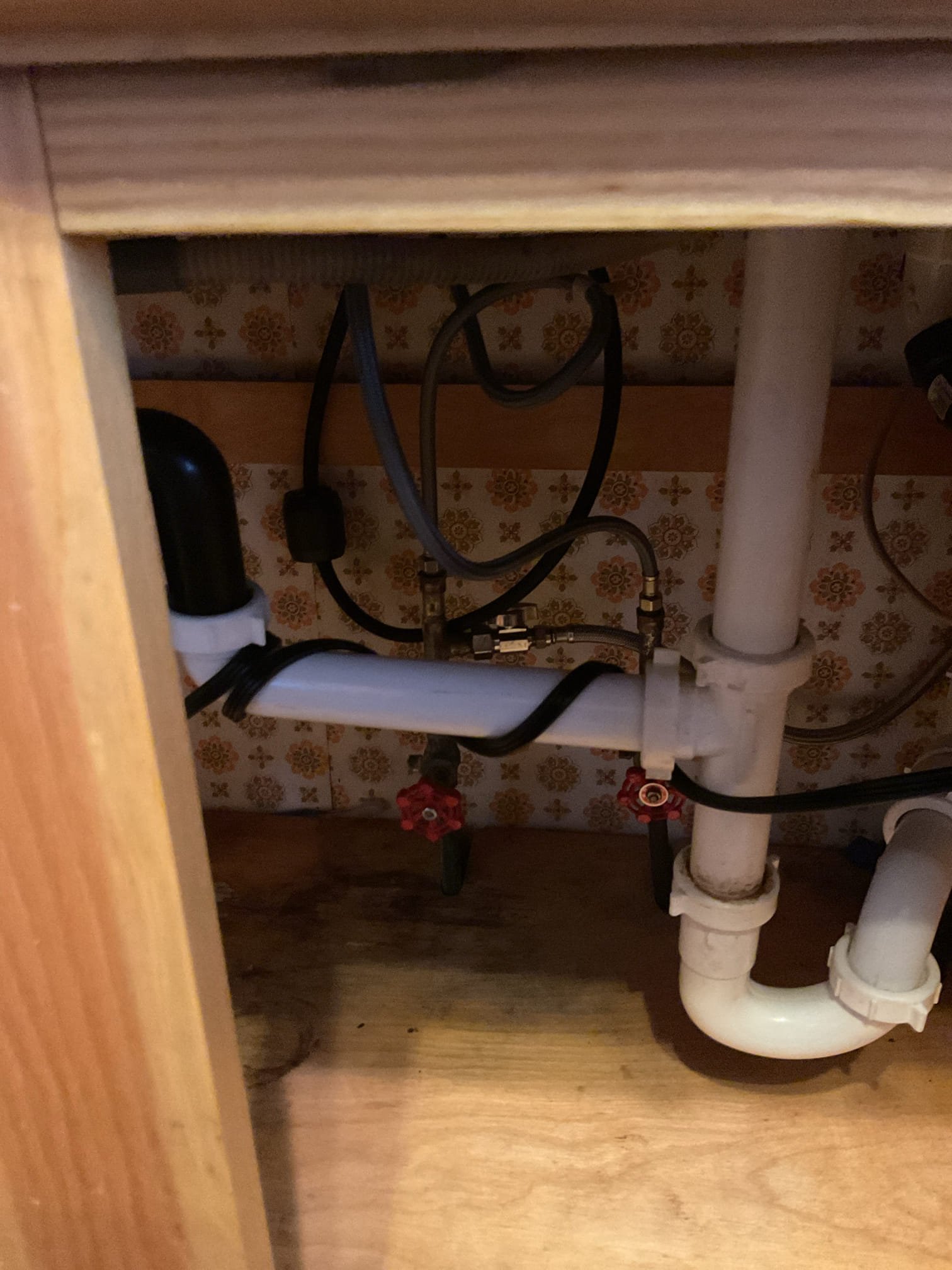 Upon arrival customer had a leaking kitchen faucet and a leaking lav faucet. Customer had a kitchen faucet prepared for installation. I gave an estimate for both faucets and customer elected to just replace the kitchen faucet. 

I started by removing the faucet supplies from the shutoff valves and removed the faucet using a basin wrench and Free All due to the rust on the mounting plate. 

I then installed the new Glacier Bay faucet and hooked it up to the supplies. I then ensured proper function by thoroughly testing it. Everything if functioning properly with no leaks at the kitchen sink at the time of service. 