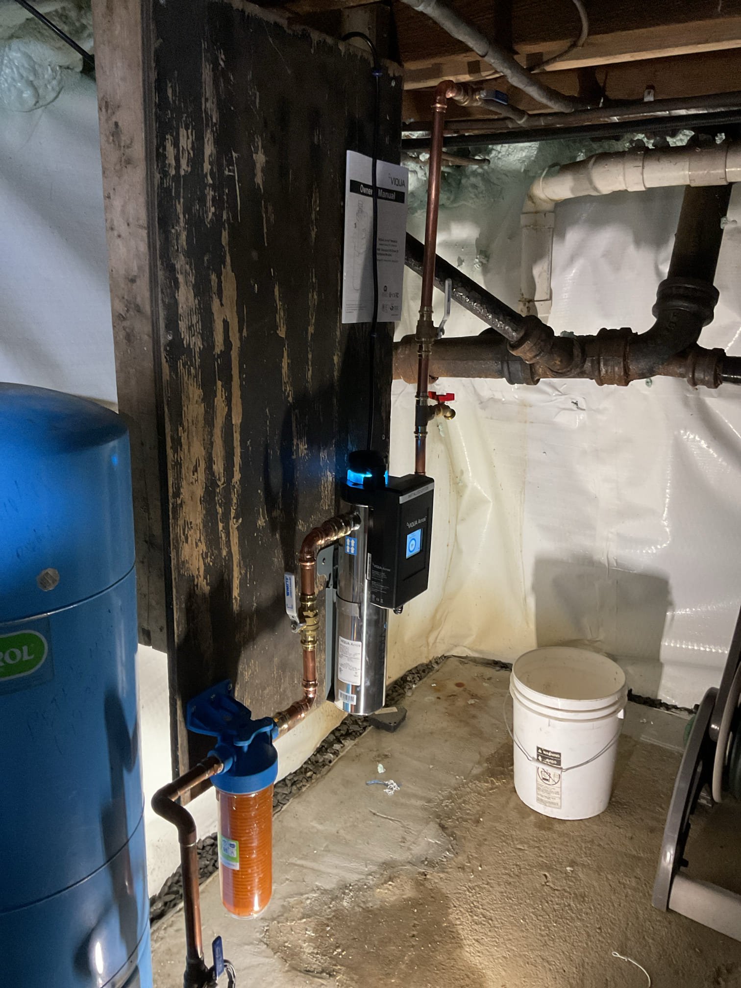 For this project, we replaced the existing UV disinfection system with a new Viqua UV light system to provide reliable and effective water treatment. The old unit was removed, and the new Viqua system was properly installed in accordance with manufacturer specifications. The installation was completed with all connections secured and the system set up to ensure proper operation and dependable water disinfection.