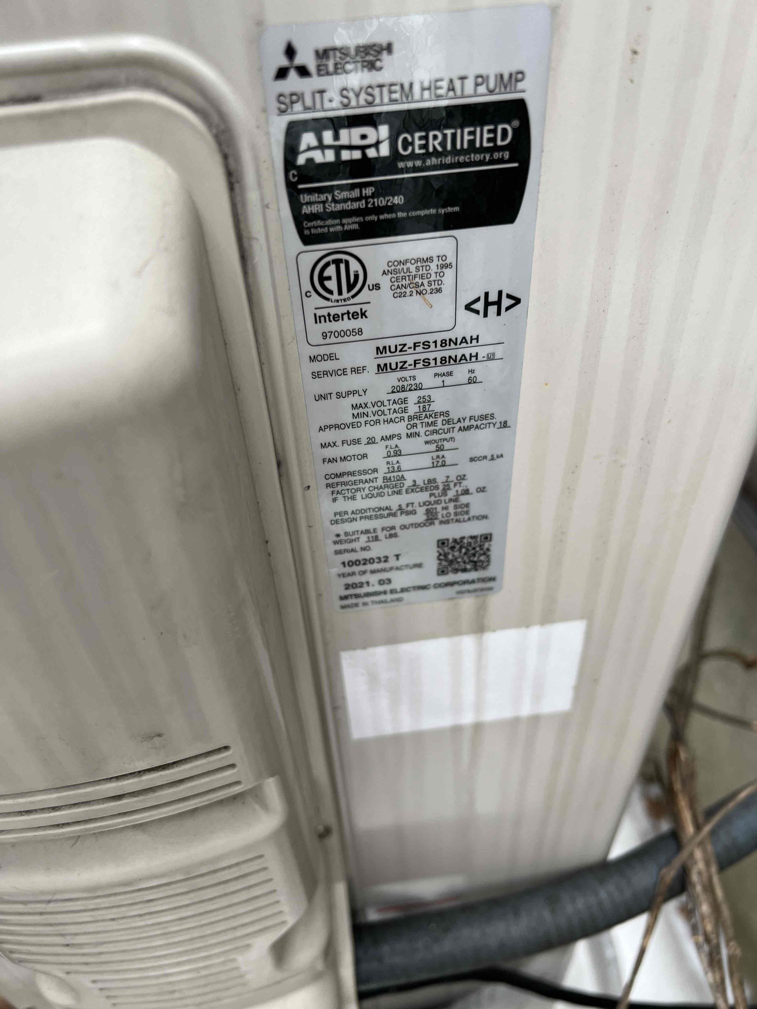 Arrived onsite to investigate a no-heat issue on a Mitsubishi 1-to-1 mini split. During our thorough evaluation, we observed 10 red LED blinks on the outdoor unit, indicating a fault with the fan motor or control board.

We contacted technical support and were able to diagnose the issue as a failed fan motor. The unit would operate properly only if the fan was manually rotated after the compressor started.

The fan motor is covered under Mitsubishi’s warranty. We provided a labor estimate to replace the motor and the customer accepted it. We will call to schedule the repair once the part is received.