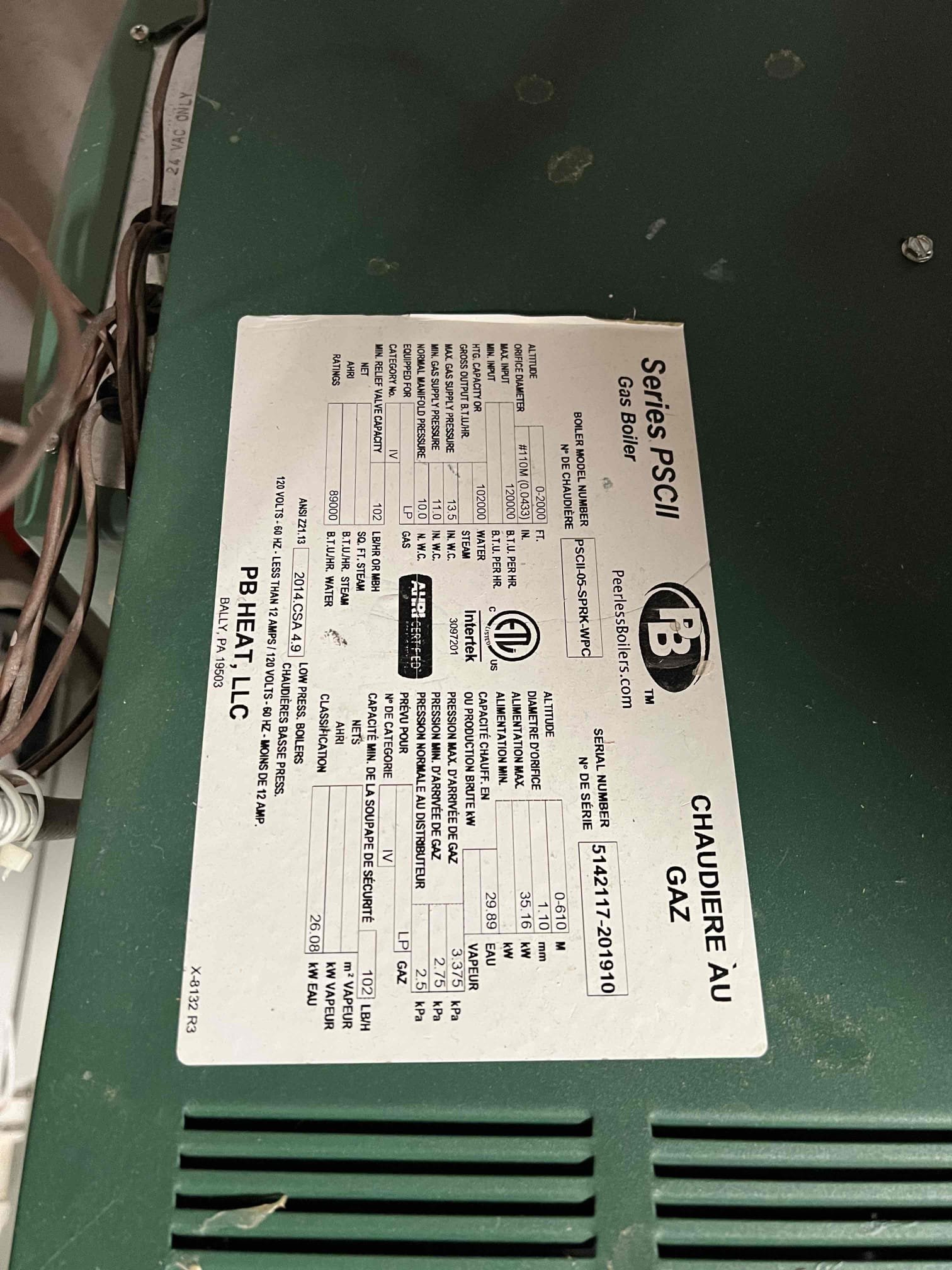 Performed annual tune-up on a Peerless propane boiler.
Cleaned the burners, heat exchanger, igniter, flame sensor, and pilot assembly. Inspected safety controls, relief valve, expansion tank, venting, and overall hydronic system function. Bubble-tested the pilot line and checked carbon monoxide levels—no leaks detected. Flushed sediment from the indirect water heater. Verified proper operation; the system is functioning correctly at this time. Emailed estimates to drain the Modine in the garage and add antifreeze to the boiler system.
