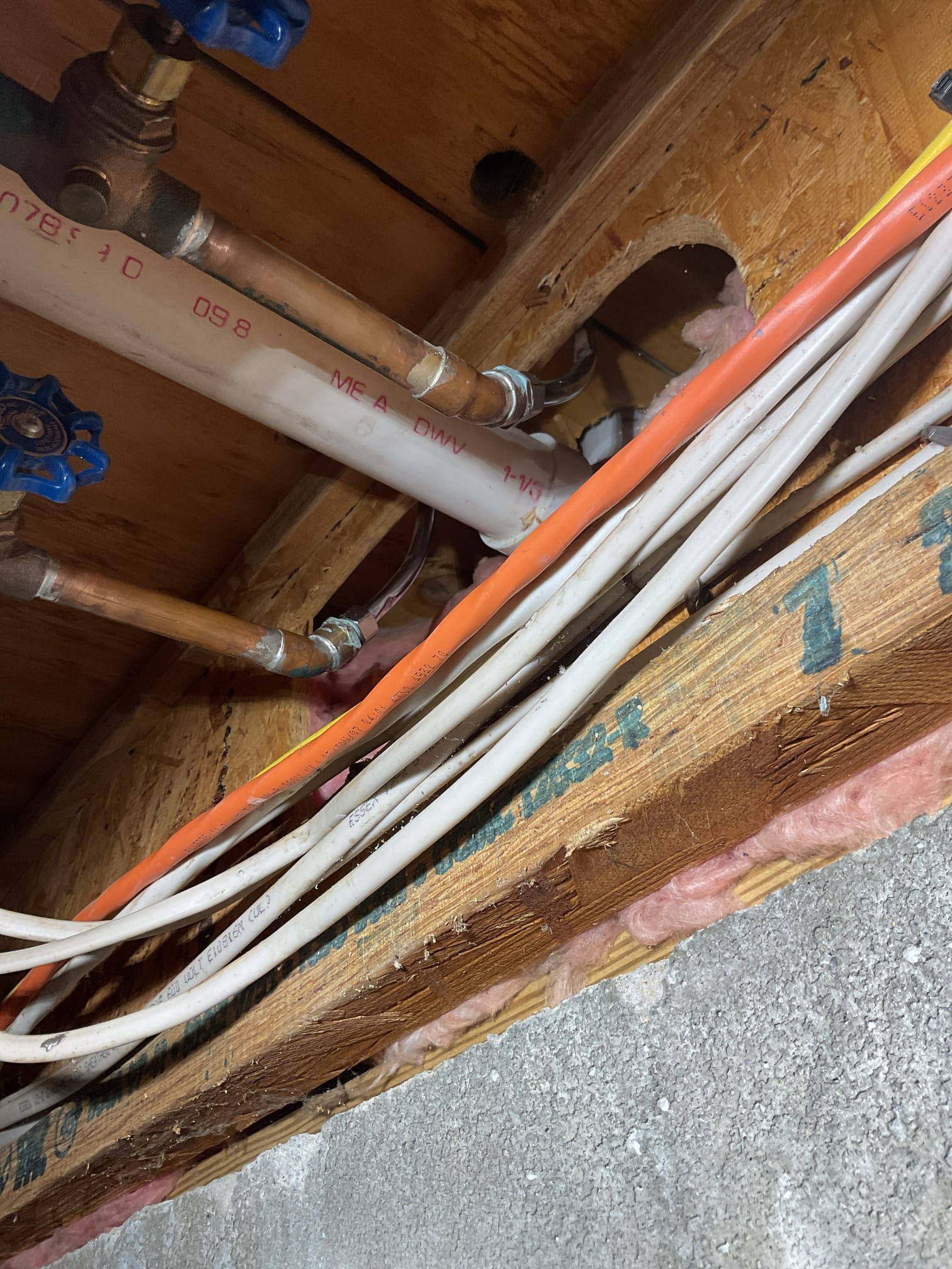 Upon arrival customer had a seized up faucet handle, a shower with no hot water, a softener that needed to be serviced, and a 4x20 sediment filter that needed to be replaced. 

I started by removing the 4x20 sediment filter and installed a new customer supplied sediment filter and cleaned/lubricated o ring. I then cleaned the softener injector and screen and reinstalled them to ensure proper function of the water softener. 

I then removed the wide spread faucet from the pedestal sink along with the supply lines. I then installed a new Kohler wide spread faucet with two new chrome supply lines. I hooked the supply lines into the existing adapters and tested function. The faucet is working well with no leaks present at the time of service. 

Follow up appointment is needed for the installation of a new Delta shower valve and trim. 



Tech arrived to complete the job. I started by butting into two bays of the wall to access the valve and plumbing pertaining to it. I then removed said pl