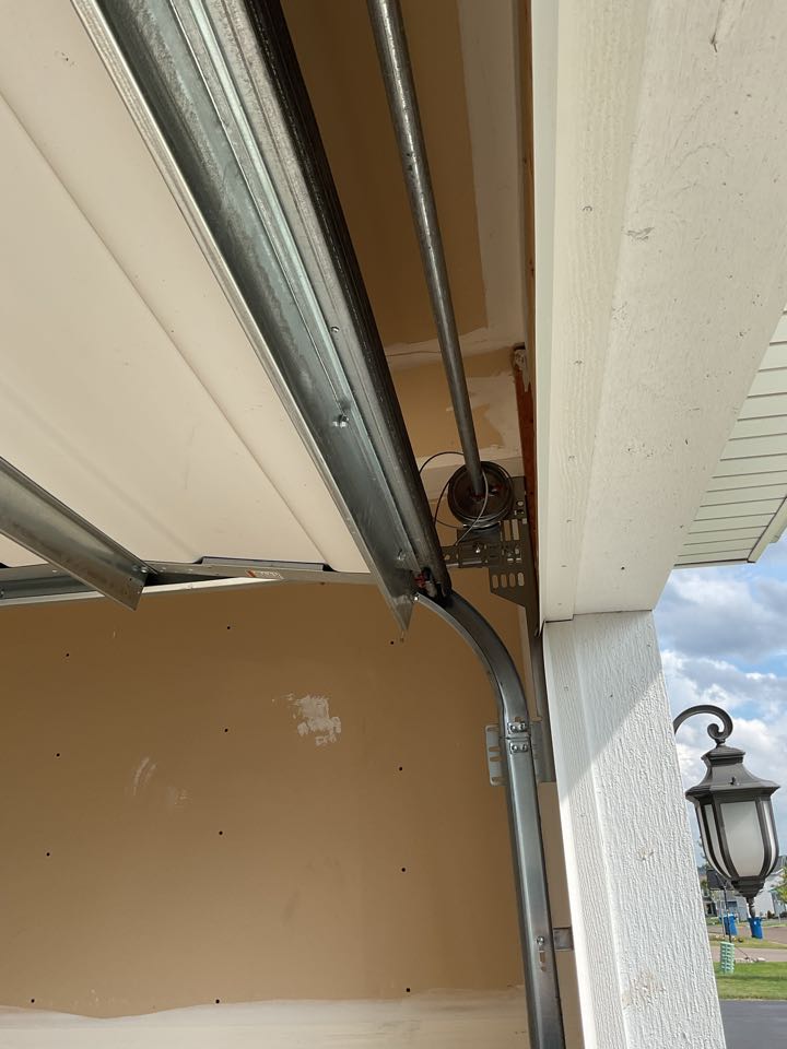 Garage door, service, garage door repair door off track dumped cable