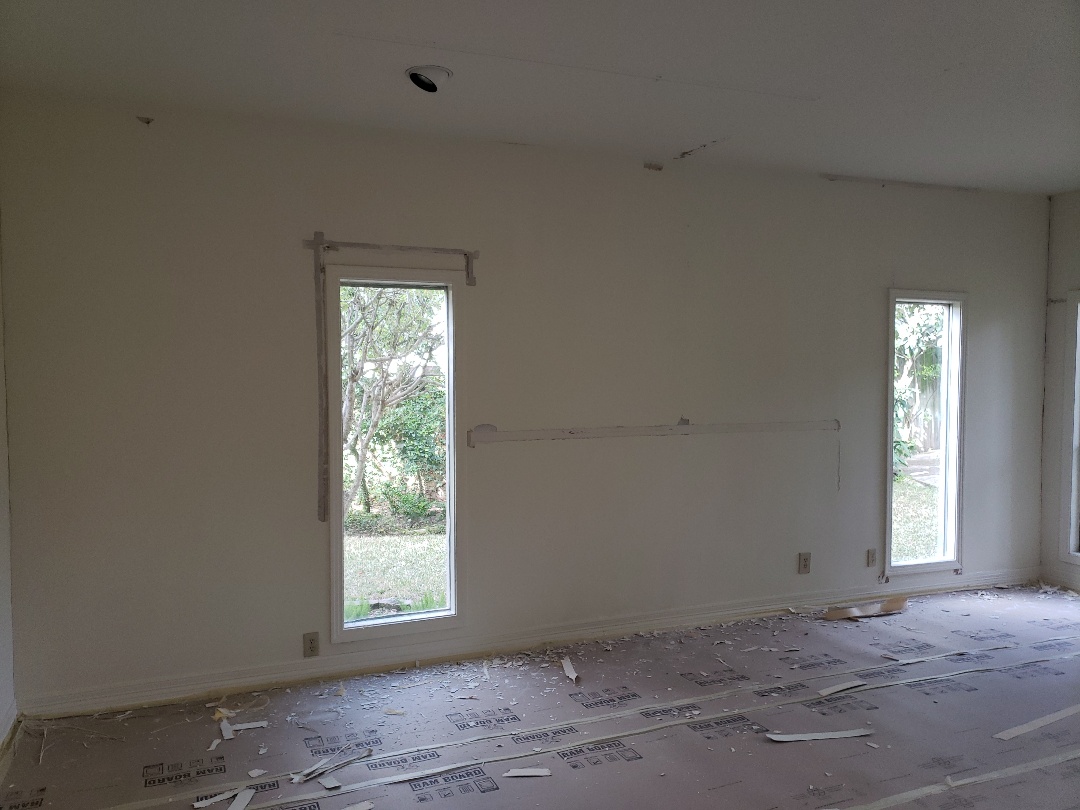 Alamo Heights, TX - Sheetrock repairs after foundation fix. Alamo Heights, TX - Sheetrock repairs after foundation fix.