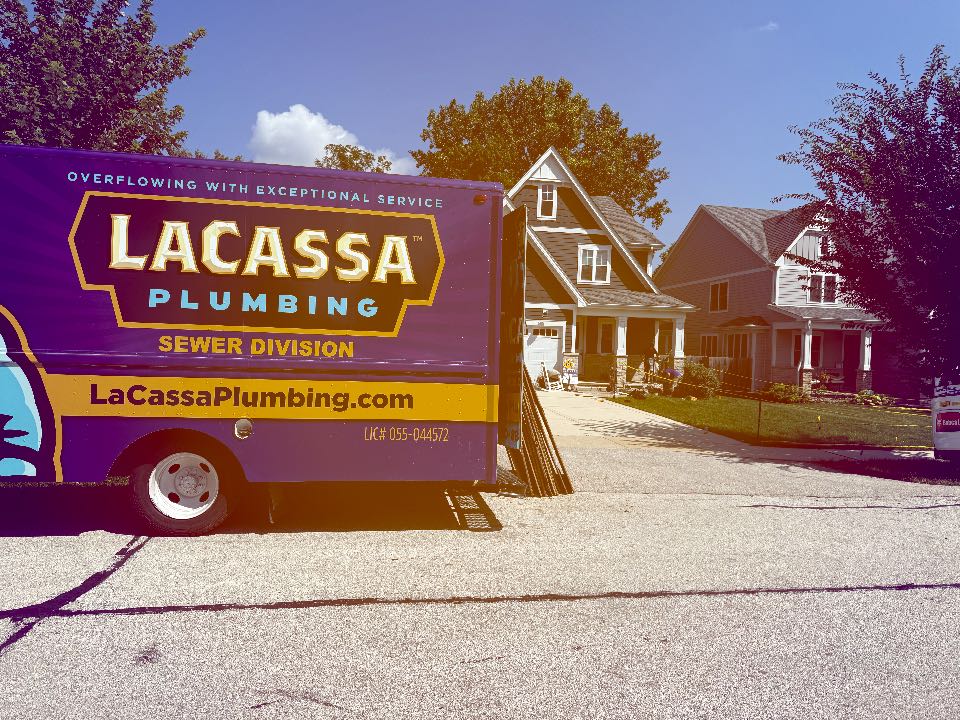 Doing a sewer camera inspection in Darien Illinois. Client has had drain cleaned multiple times time to see what the others couldn’t catch. LaCassa Plumbing 