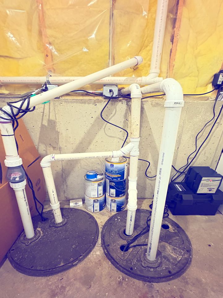 Replaced battery backup sump pump system and ejector pump in westmont