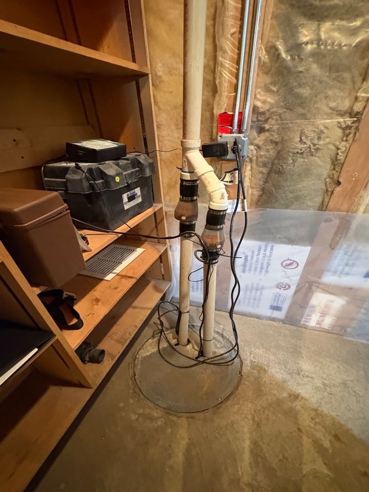 Sump pump inspection in Hinsdale