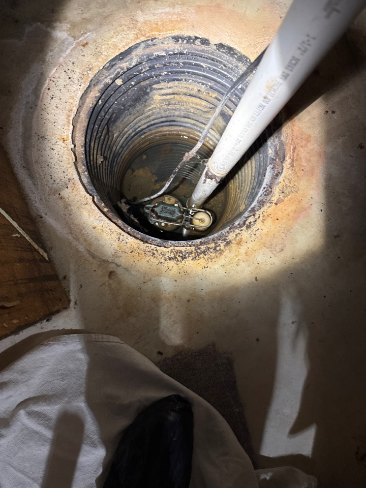 Installing a heavy duty sump pump in Darien Illinois this is the old 