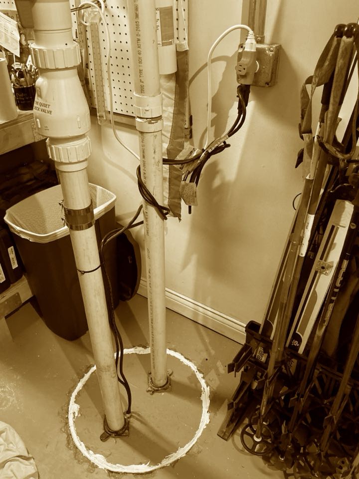 Replaced float switch on ejector pump in hinsdale