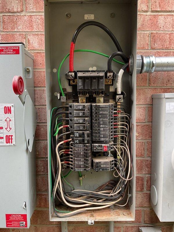 Completed comprehensive electrical maintenance service on 1996 home with two breaker panels located in garage and exterior. Performed whole home electrical inspection and tune-up on both panels, verifying proper operation of all circuit breakers, checking wire connections at terminal points, inspecting main disconnect components, and confirming grounding conductors are secure. All electrical components found operating within normal parameters with no immediate safety concerns identified.