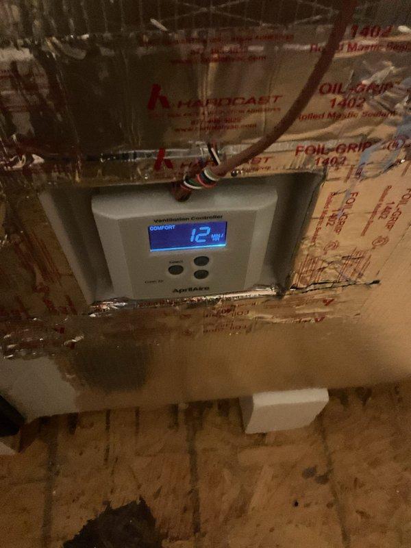 Responded to callback for inadequate airflow to master bedroom. Inspected HVAC system and measured air velocity at supply register using digital anemometer, which confirmed reduced airflow at 12 MPH. Utilized thermal imaging camera to assess temperature distribution throughout the home, identifying significant temperature variance between master bedroom (59.2°F-70.3°F) and other conditioned spaces (79.4°F). Investigation revealed airflow restriction likely caused by damper position, ductwork obstruction, or insufficient supply to affected zone. Documented findings with thermal imagery showing heat loss pattern and airflow measurements at the affected area.