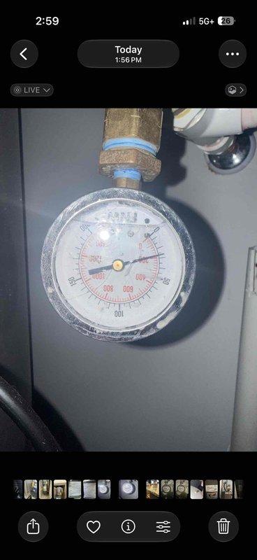 Completed comprehensive plumbing maintenance on a 6-year-old gas tank water heater located in the garage. Performed visual inspection of the unit, verified proper operation of temperature and pressure relief valve, checked gas connections including the flexible yellow gas line for leaks and proper installation, and inspected all copper supply and discharge piping for corrosion or deterioration. Documented water pressure readings using the system gauge, confirmed all manufacturer labels and safety warnings remain legible, and verified proper clearances around the unit. All components found to be functioning within normal parameters with no immediate concerns identified.