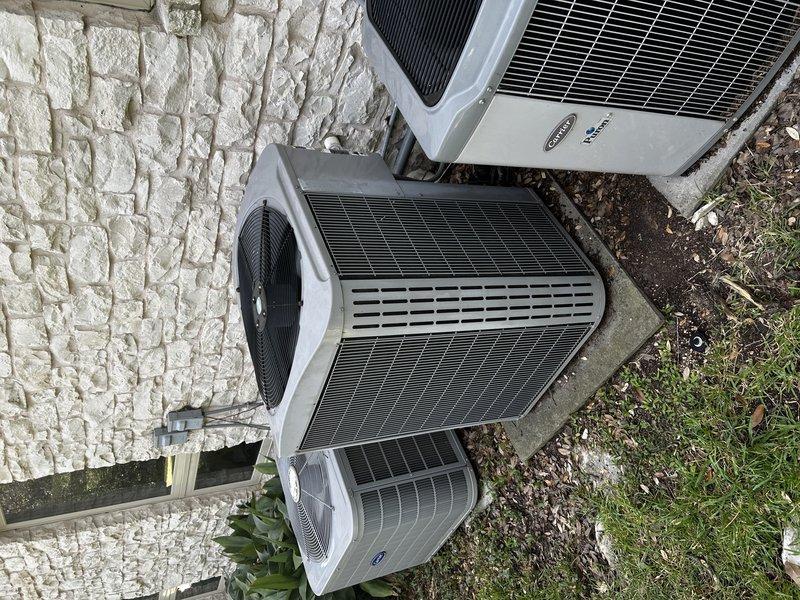 Conducted comprehensive sales assessment for 4,242 sq ft residential property with four existing 10+ year-old Carrier central HVAC systems, one requiring immediate replacement. Inspected all outdoor condenser units and indoor air handler components, documented equipment specifications, measured existing vent openings and return grilles to ensure proper sizing for replacement options, and prepared equipment replacement proposals featuring Lennox systems comparable to existing Carrier units to match competitive bidding requirements.