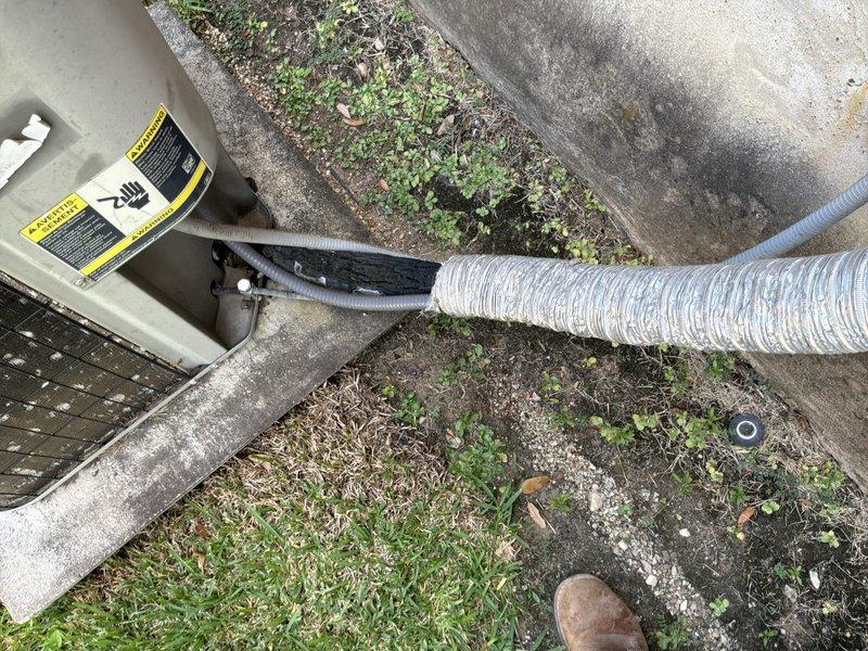 Performed sales consultation for complete HVAC system replacement. Evaluated existing outdoor condensing unit showing severe deterioration with extensively cracked access panel and damaged components. Documented equipment condition including flexible ductwork and associated mechanical components. Assessed installation site conditions and photographed existing system configuration to provide accurate replacement quote. Customer to receive pricing proposal for new system installation.