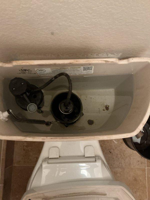Responded to kitchen sink leak and completed comprehensive plumbing maintenance inspection. Addressed the immediate leak under the kitchen sink, identifying and repairing the source of water intrusion. Performed full plumbing system evaluation including inspection of toilet tank components, fill valve assembly, and flapper mechanism. Documented condition of interior tank components showing normal mineral deposits and water staining consistent with the 25-year-old home. Inspected water heater unit located in garage closet, confirmed operational status of the under-5-year-old tank system. All fixtures tested for proper operation, drainage verified throughout, and no additional leaks detected upon completion of repairs and maintenance service.