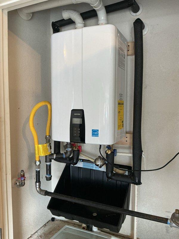 Completed comprehensive plumbing maintenance service at 16-year-old residential property. Addressed kitchen sink drainage issue by inspecting and clearing slow-draining line; verified proper operation of garbage disposal unit and P-trap assembly. Replaced faulty float assembly in bathroom toilet to resolve continuous running condition; tested fill valve operation and adjusted water level for optimal performance. Performed installation of bidet fixture, including water supply connection, shut-off valve installation, and pressure testing to ensure leak-free operation. Conducted routine plumbing system maintenance inspection throughout property, including evaluation of recently installed Navien 240A tankless water heater system; verified proper gas line connections, water supply lines, condensate drainage, and digital control panel functionality. Inspected all accessible shut-off valves, supply lines, and drain connections for signs of leaks or deterioration. All fixtures tested and left 