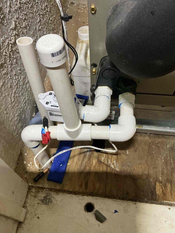 Completed routine member maintenance on dual HVAC system in 55-year-old residential property. Both systems are approximately 5 years old with indoor units located in closets. Performed comprehensive inspection, filter replacement, and operational testing on both units. Measured and recorded system performance parameters including temperature differentials, amperage draws, and refrigerant pressures. Indoor air handler showed reading of 25.5 degrees temperature split, indicating proper cooling performance. Inspected condensate drainage system and verified proper operation of condensate pump assembly with electronic float switch. All electrical connections were secure and within acceptable parameters. Both systems operating efficiently with no hot or cold spot issues reported by homeowner. Equipment performing well on high-demand days with no capacity concerns noted.