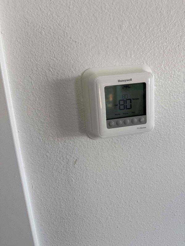 Completed routine member maintenance on three 8-year-old HVAC systems located in attic space of 4,140 square foot residence. Performed comprehensive inspection of all three units, verified thermostat operation and calibration, and inspected blower wheel assemblies which showed clean condition with no debris accumulation. All systems operating within normal parameters with no deficiencies noted at time of service.