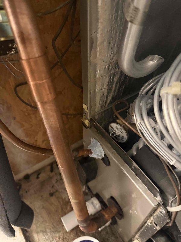 Returned to the site to document the conditions that led to the system's current state. Inspection of the air handler showed heavy dirt and grime buildup on the evaporator coil fins, along with dust and debris accumulation on the cabinet, insulation, and surrounding components. Findings will be documented in writing, citing inadequate filter replacement and system maintenance as the contributing factors.