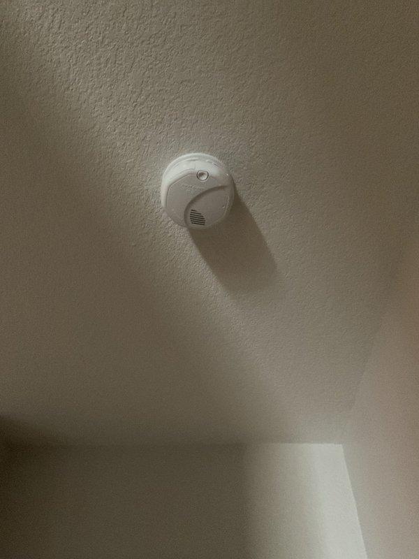 Performed a whole-home electrical maintenance inspection, including evaluation of both service panels (one exterior, one interior) and the exterior meter and conduit connections. Verified the exterior service entrance cable, conduit, and mounting hardware were secure, with no visible damage or deterioration, and inspected the interior smoke detector for proper mounting and condition, with no signs of damage or discoloration. Panel age remains undetermined and was noted for future reference given the age of the home.