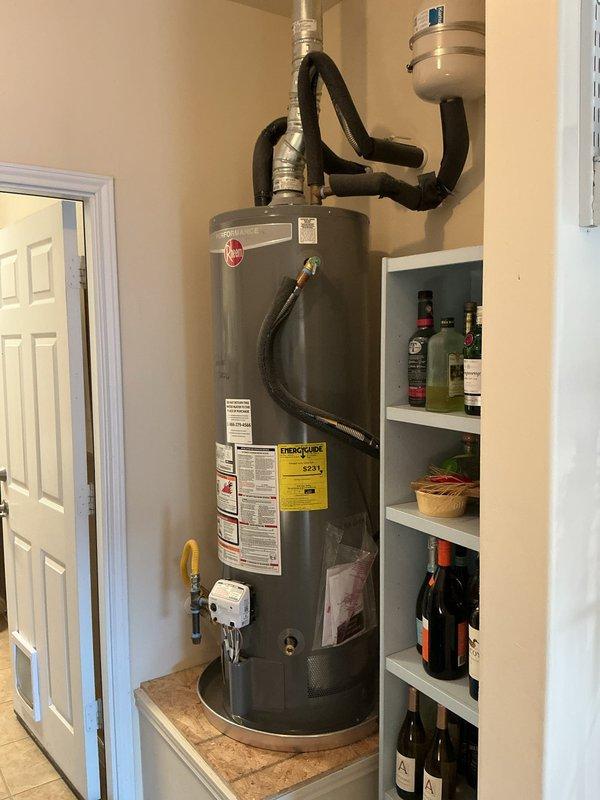 Installed a new electrical receptacle adjacent to the gas water heater, with the branch circuit supplied from the existing 200-amp main service panel. Routed and secured the wiring, terminated the circuit at the panel, and verified proper voltage, polarity, and grounding at the outlet. The work area was left clean, with the water heater, venting, and gas connections undisturbed and free of leaks or visible damage.