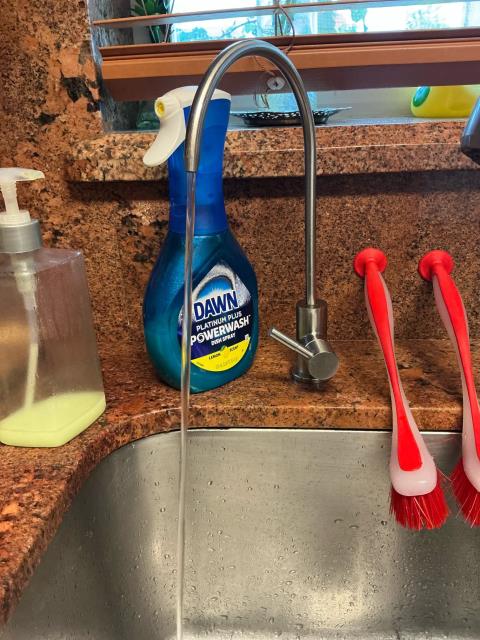 West Palm Beach, FL - I removed the old water filtration system from underneath the kitchen sink. Then I installed a customer supplied water filtration system and made sure that it is working properly. It is working properly at this time.