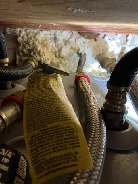 West Palm Beach, FL - I filled the holes in the drywall, behind the water heater, with foil and fill foam to block mice off from having access to the home.
