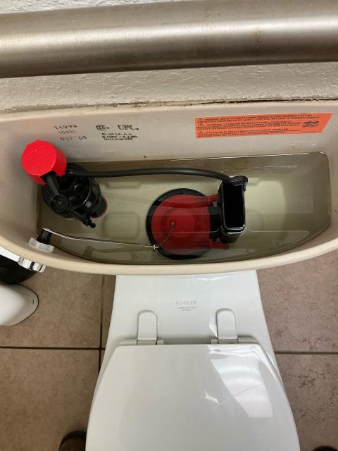 West Palm Beach, FL - I pulled the toilet In the first floor women’s restroom and found the closet flange was cracked. I replaced the closet flange, reset the toilet and replaced the flapper and fill valve inside its tank. I put fresh sealant around the base of the toilet and tested it several times. Everything is working properly at this time.