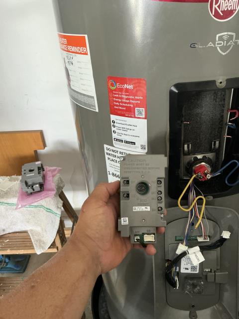 I replaced the customer supplied thermostat for the water heater.