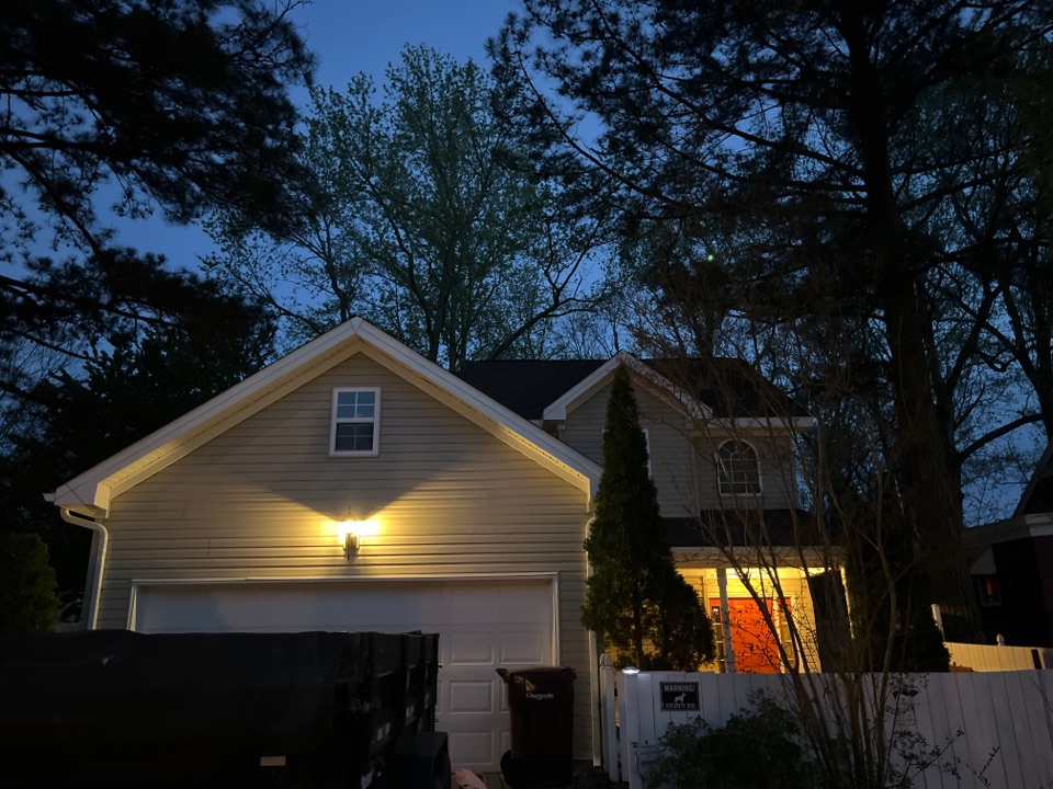 Chesapeake, VA - Roof replacement, trim and soffit, gutters and gutters guards just got finished Chesapeake, VA - Roof replacement, trim and soffit, gutters and gutters guards just got finished