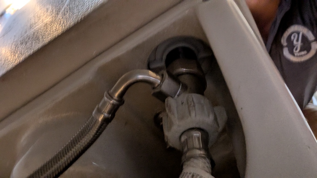 It was a pleasure repairing this connection for the toilet