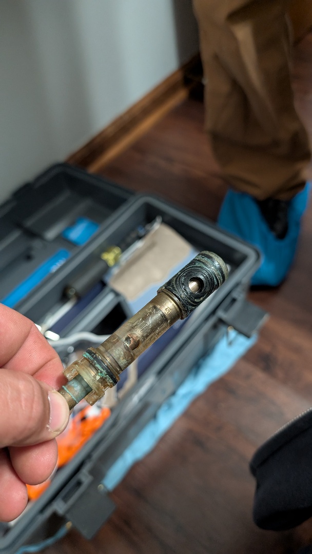 was a pleasure replacing this customer's shower valve cartridge