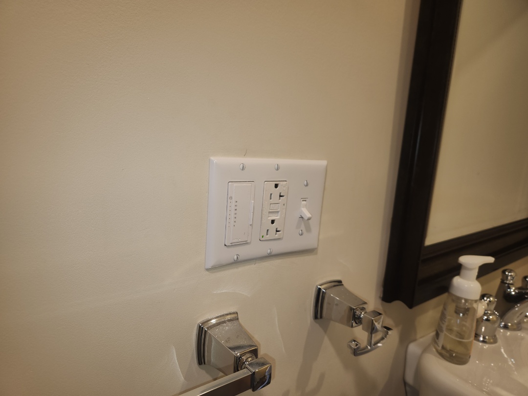Updating to new bathroom fans and timer switches. 