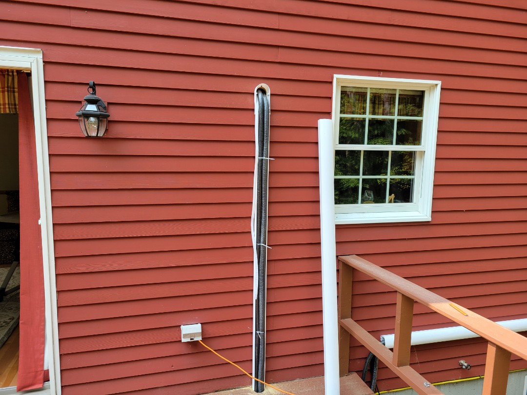 Install of a 3.5 ton Haier Heat pump today. tomorrow run the power and get things going Wednesday. 