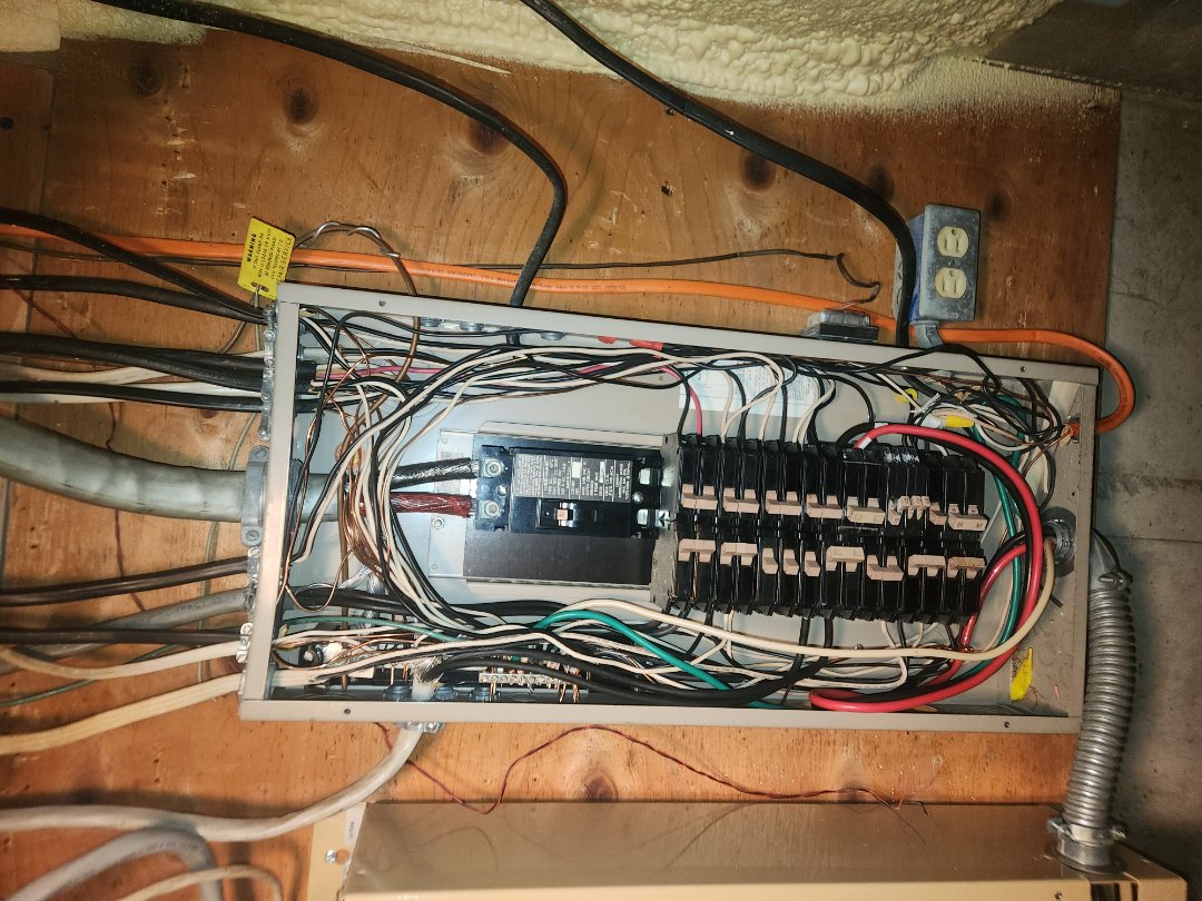 Big cleanup of a mess in the basement. this customer had breakers falling out their old panel. New 40 space Eaton Main panel and a bunch of cleanup. 