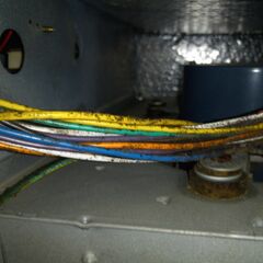 Maintenance inspection on a Carrier heat pump system. Sent homeowner repair options to fix an oversized system that is causing excessive condensation. Growth, mold, and rust are forming on the a/c. 