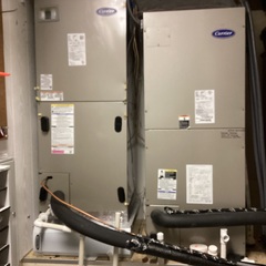 Removed old carrier green speed equipment and installed new carrier heat pump system. 