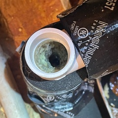 Diagnostic on an a/c that is leaking water. The secondary drain pan was extremely rusted, water was escaping and leaking pan. The drain line was clogged and not allowing water to drain from it. 